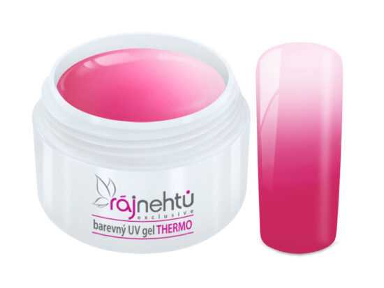 - Barevný UV gel THERMO - magenta/white - 5 ml