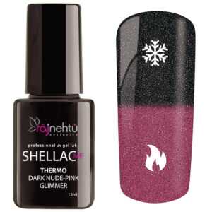 UV gel lak Shellac Me Thermo 12ml - Dark Nude-Pink Glimmer