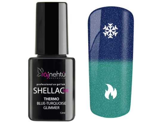 UV gel lak Shellac Me Thermo 12ml - Blue-Turquoise Glimmer