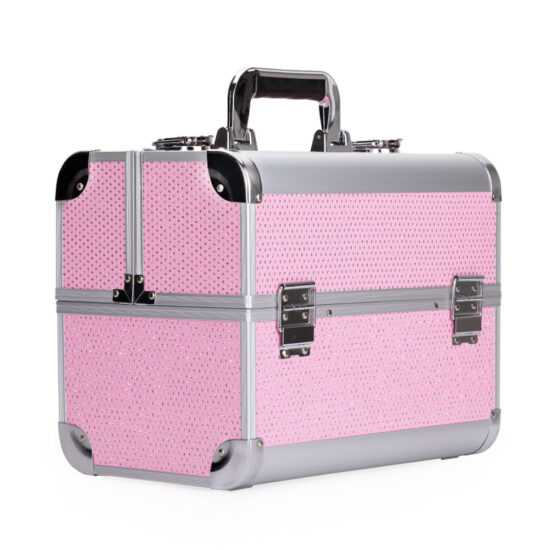 Kosmetický kufřík GLITTER růžový