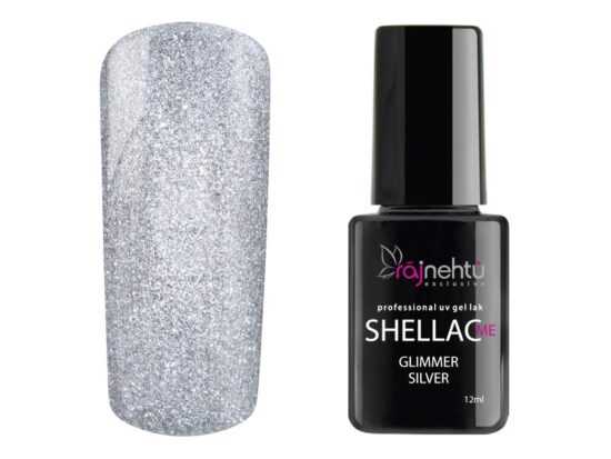 UV gel lak Shellac Me 12ml - Glimmer Silver