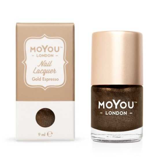 MoYou Razítkovací lak na nehty - Gold Espresso 9ml