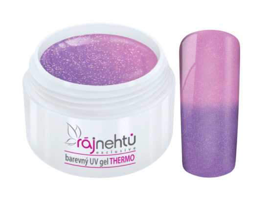 - Barevný UV gel THERMO - violet/pink glimmer - 5 ml