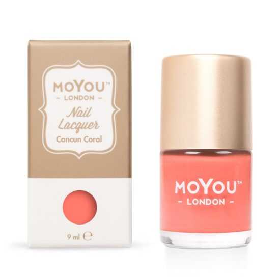 MoYou Razítkovací lak na nehty - Cancun Coral 9 ml