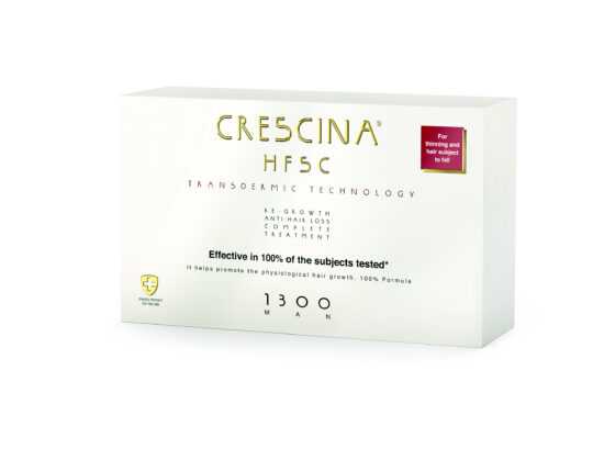 Crescina Péče na podporu růstu vlasů a proti vypadávání vlasů pro muže Transdermic stupeň 1300 (pokročilá fáze) 20 x 3