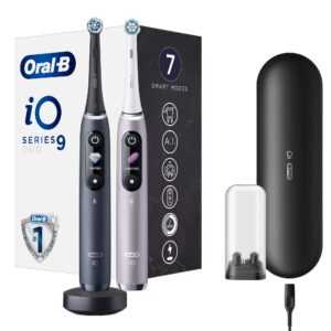 Oral B Elektrický zubní kartáček iO9 Series Duo Pack Black/Rose Extra Handle 2 ks