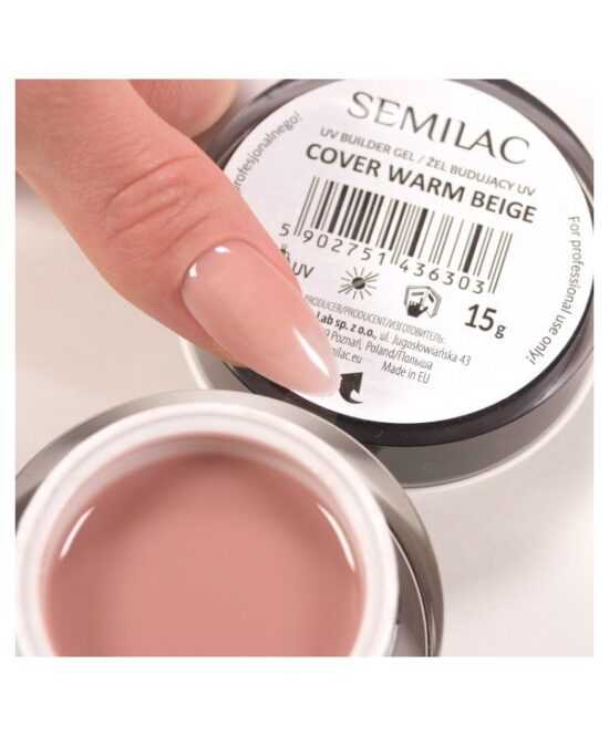 Semilac Builder Gel Cover Warm Beige Tělová