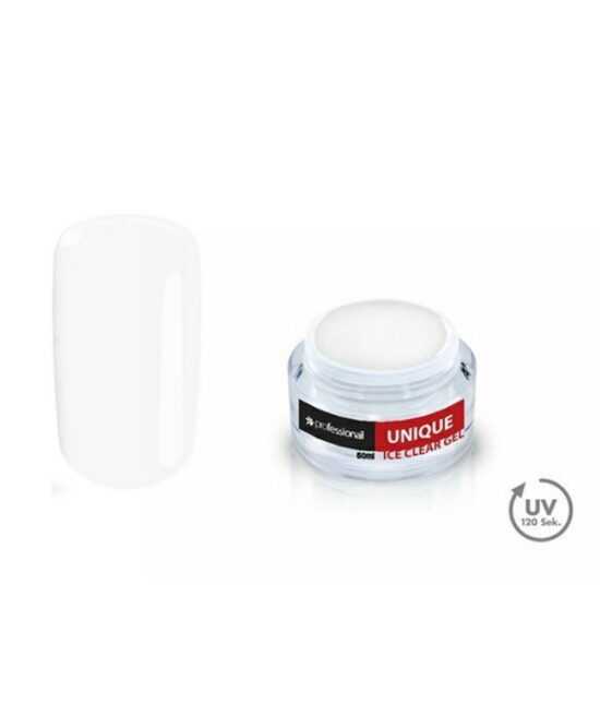 UV GEL UNIQUE ICE CLEAR 50ML Professionail PREMIUM Čirá