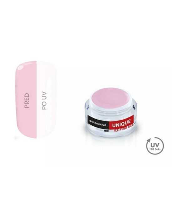 UV GEL UNIQUE ICE PINK 50ML Professionail PREMIUM Čirá